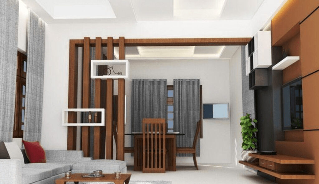 wooden partition
